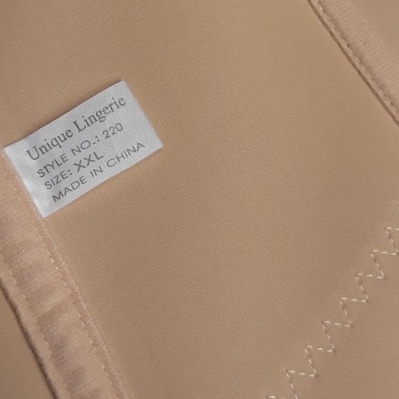 UNIQUE LINGERIE Corset Back Nude Tan Color Body Shaper Tank Top XXL - Picture 6 of 7